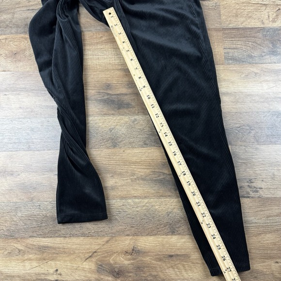 MODCLOTH Black Velvet Ribbed Stretchy Leggings Size Small - Picture 9 of 9